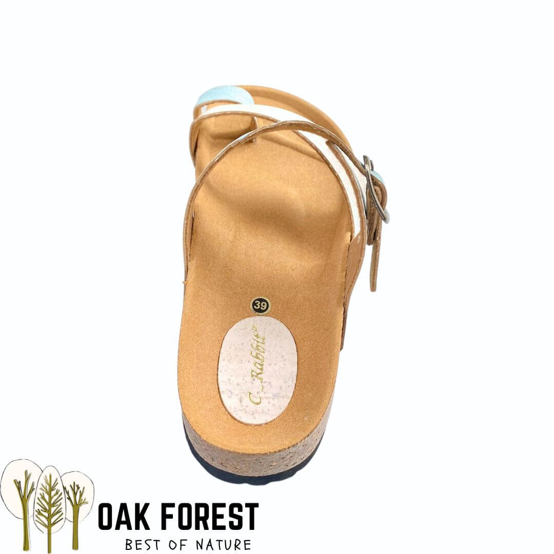 Sandales en liège "Birk Indiana Pastel" - Claquettes en liège naturel