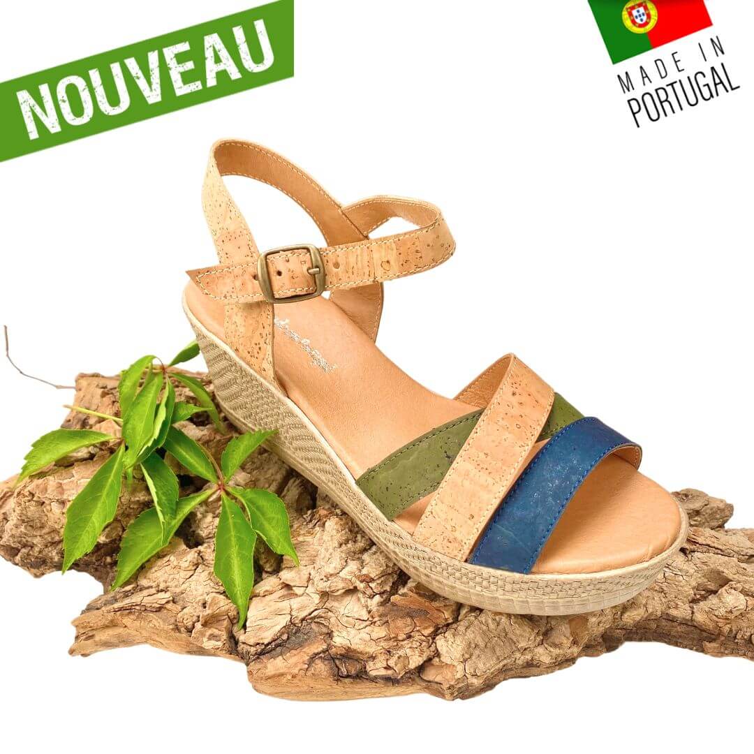 claquette vegan liege - claquette vegan femme - claquettes vegan femme - sandale vegan femme - sandales vegan femme - sandales made in France - sandales made in Portugal - Sandales cuir végétal - sandale en liège - sandales en liège - Chaussures montado - sandales montado - nu pieds montado - claquettes montado - tongs montado - tong montado