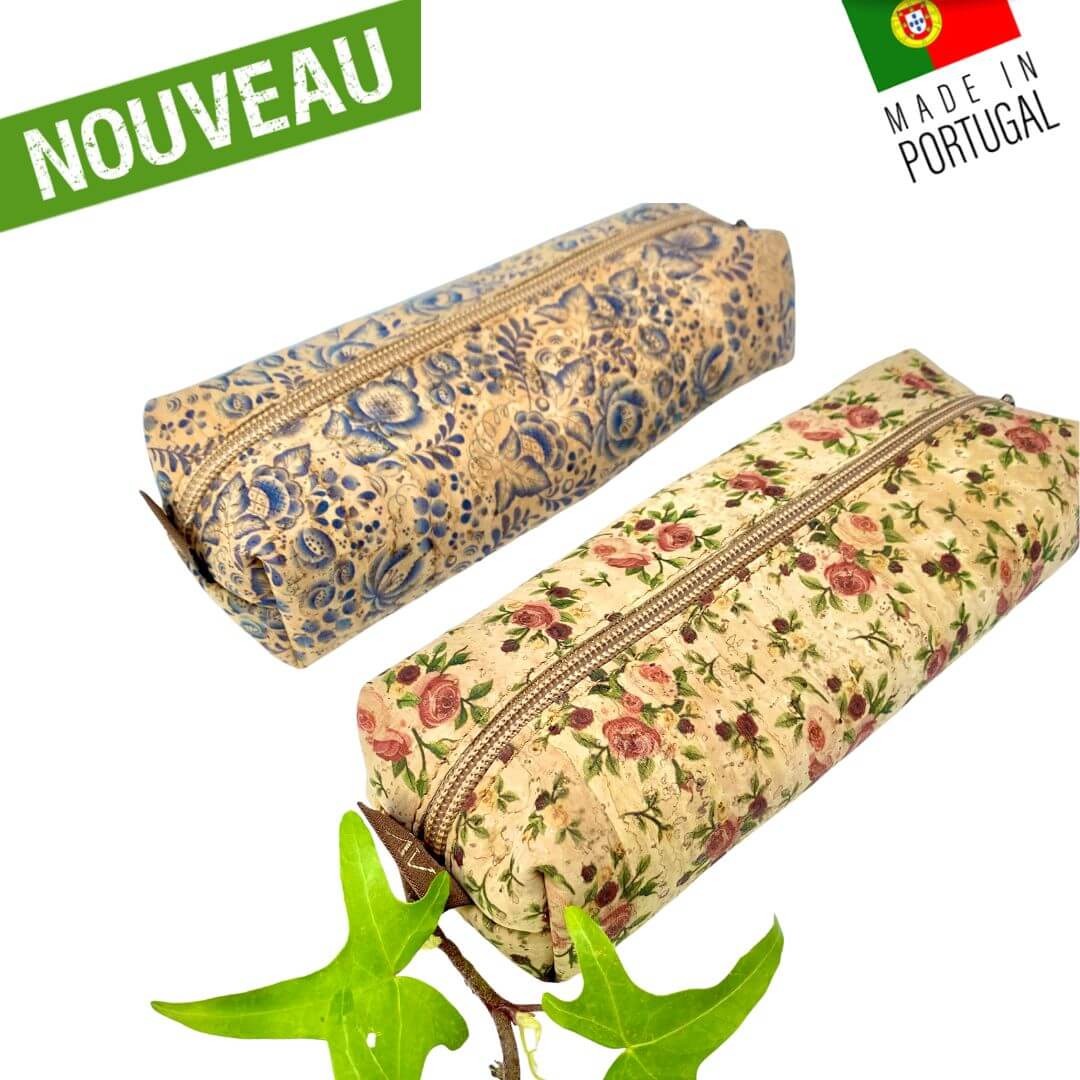 trousse en liège - trousse en liege - pochette en liège - pochette en liege - trousse école - trousse vegan école - trousse enfant vegan - trousse écolier vegan liege - trousse écolier cuir végétal - trousse écolier liege naturel