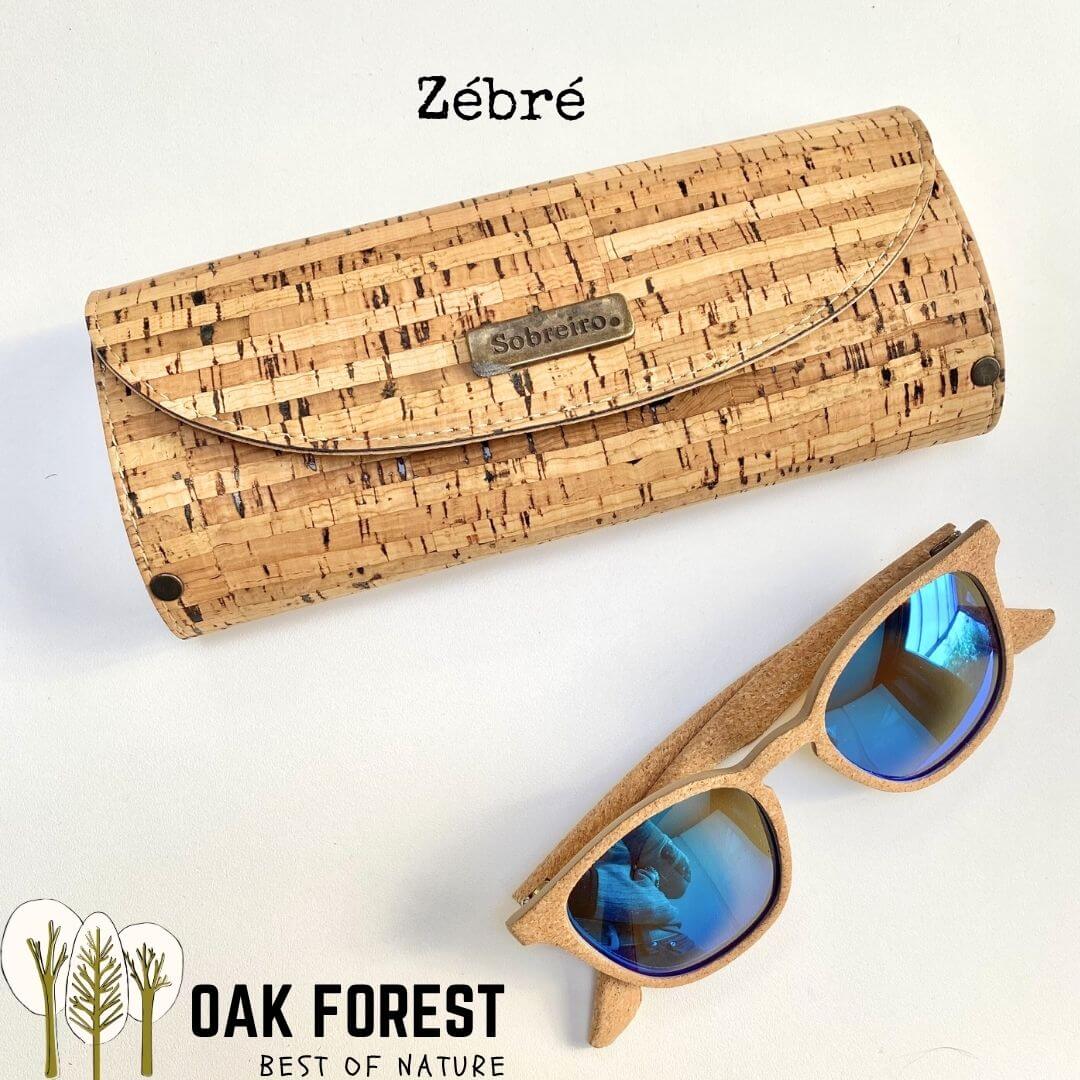 étui lunettes liège artisanal portugal classique zébré