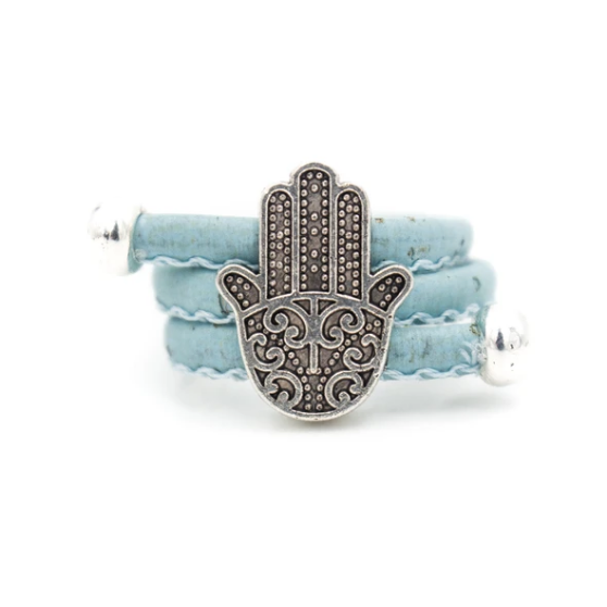 Bague en liège artisanal "Main de Fatma"