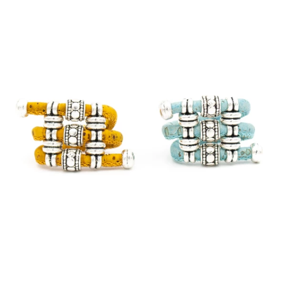 Bague en liège artisanal "Serpentin"