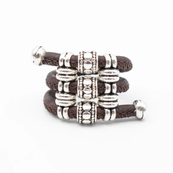 Bague en liège artisanal "Serpentin"