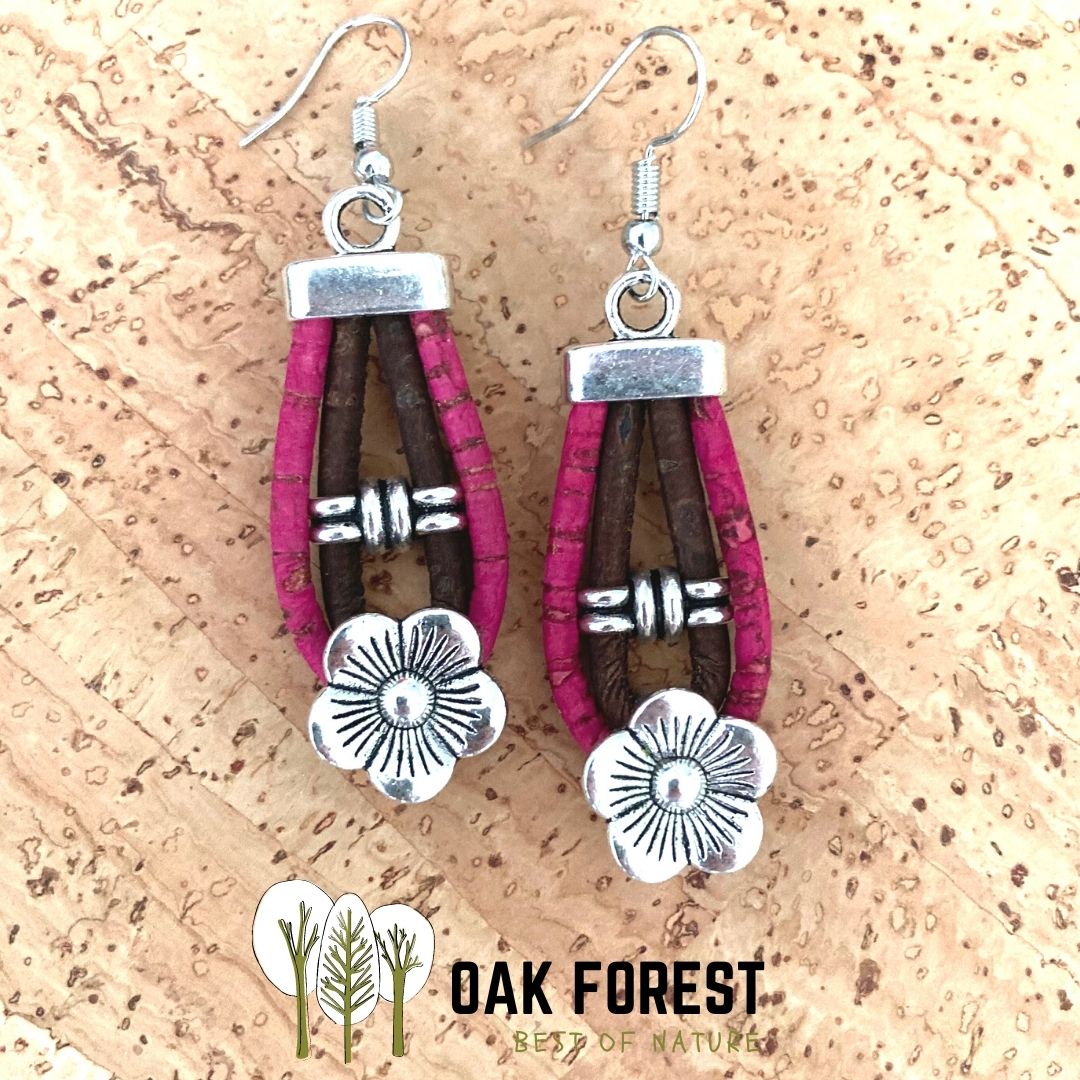 boucles d'oreilles liège - boucles d'oreilles bois - boucles d'oreille liege - boucles d'oreille liège - boucle d'oreille liège - boucle d'oreille femme vegan - boucles d'oreilles vegan - boucles d'oreilles fantaisie - boucle d'oreilles fleurs