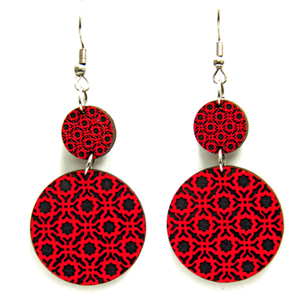 Boucles d'oreilles liège - boucle d'oreille liege - boucles d'oreilles bois - origami - colombes - boucles d'oreilles Vegan - Boucles d'oreilles fantaisie - Boucles d'oreilles légères - Boucles d'oreilles Portugal - arabesque - Alhambra