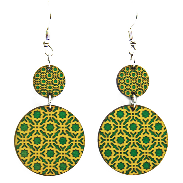 Boucles d'oreilles liège - boucle d'oreille liege - boucles d'oreilles bois - origami - colombes - boucles d'oreilles Vegan - Boucles d'oreilles fantaisie - Boucles d'oreilles légères - Boucles d'oreilles Portugal - arabesque - Alhambra