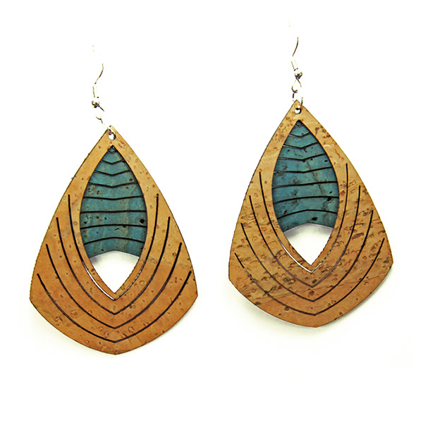 Boucles d'oreilles liège - boucle d'oreille liege - boucles d'oreilles bois - origami - colombes - boucles d'oreilles Vegan - Boucles d'oreilles fantaisie - Boucles d'oreilles légères - Boucles d'oreilles Portugal - Boucles d'oreilles légères - Boucles d'oreilles naturelles - Boucle d'oreille rouge