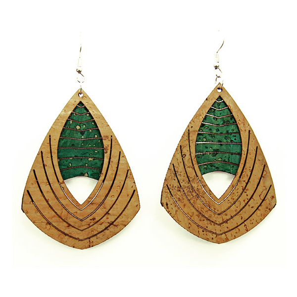 Boucles d'oreilles liège - boucle d'oreille liege - boucles d'oreilles bois - origami - colombes - boucles d'oreilles Vegan - Boucles d'oreilles fantaisie - Boucles d'oreilles légères - Boucles d'oreilles Portugal - Boucles d'oreilles légères - Boucles d'oreilles naturelles - Boucle d'oreille rouge