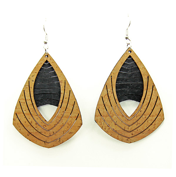 Boucles d'oreilles liège - boucle d'oreille liege - boucles d'oreilles bois - origami - colombes - boucles d'oreilles Vegan - Boucles d'oreilles fantaisie - Boucles d'oreilles légères - Boucles d'oreilles Portugal - Boucles d'oreilles légères - Boucles d'oreilles naturelles - Boucle d'oreille rouge