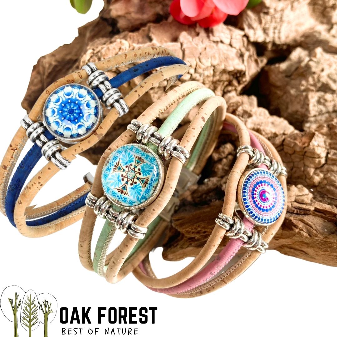 bracelet liege femme vegan - bracelet en liege - bracelet liège portugal - bracelet liège noir et or - bracelet femme noir or - bracelet en liège vegan - bracelet chic - bracelet femme coloré