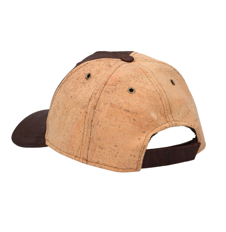Casquette en liège naturel marron bicolore