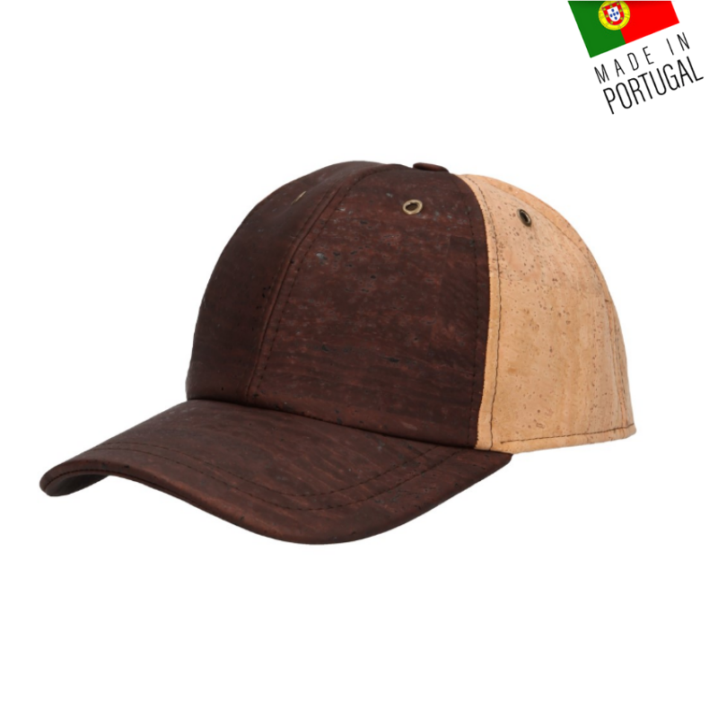 Casquette en liège - casquette en liege - casquette liège - casquette liege - casquette Portugal - casquette homme - casquette naturelle - casquette confortable - casquette tendance - casquette stylée - casquette vegan -casquette bicolor - casquette marron