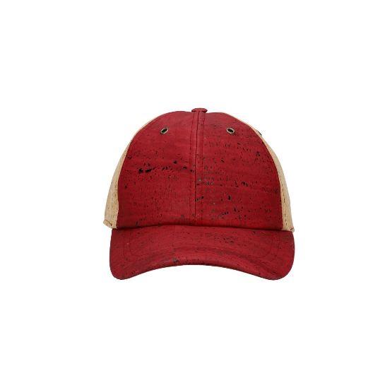 Casquette en liège naturel Rouge bordeaux
