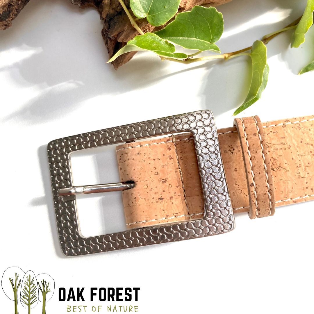 ceinture vegan femme - ceinture liège Portugal - ceinture artisanale liege - ceinture naturelle femme - ceinture bois femme - ceinture été femme - ceinture claire pour femme - idée cadeaux - ceinture fleurs femme - ceinture flower femme vegan - ceinture cuir végétal - ceinture en cuir de liege