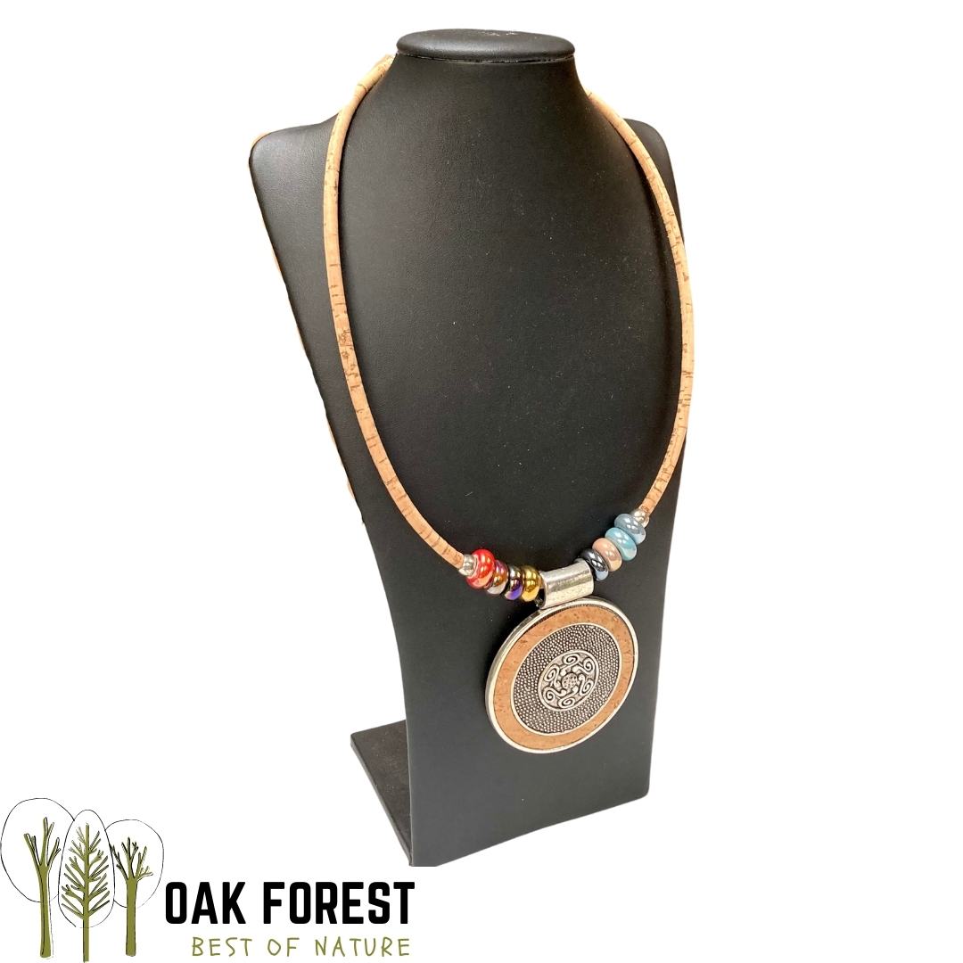 collier femme naturel - collier liege - collier en liege made in France - collier liege made in Portugal - collier liège - collier femme vegan - collier orange femme - collier feuille femme vegan - collier cuir végétal - collier cuir vegan - collier vegan femme - fête des mères - idée cadeaux