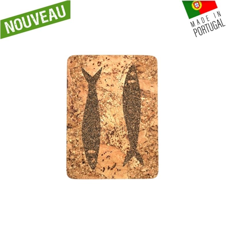 dessous de plat en liège - sous-plat en liège - repose plat en liège - cuisine liège - sardine Portugal -sardine portugais - design - idée cadeau - cadeau original