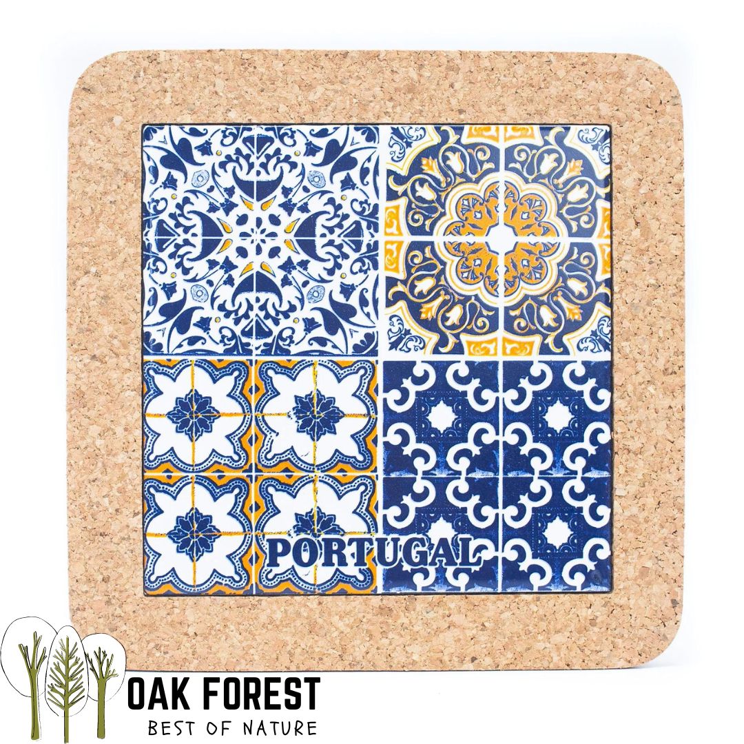 dessous de plat en liège - repose plat en liege - dessous de plat liege portugal - hexagone en liège portugal - artelusa - made in portugal - déco design en liège - azulejos portugais - ceramic portugaise - céramique portugal