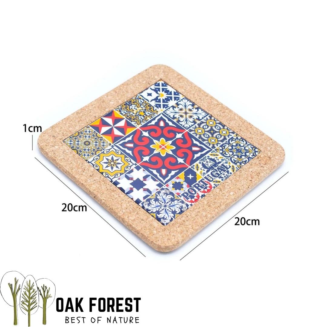 dessous de plat en liège - repose plat en liege - dessous de plat liege portugal - hexagone en liège portugal - artelusa - made in portugal - déco design en liège - azulejos portugais - ceramic portugaise - céramique portugal