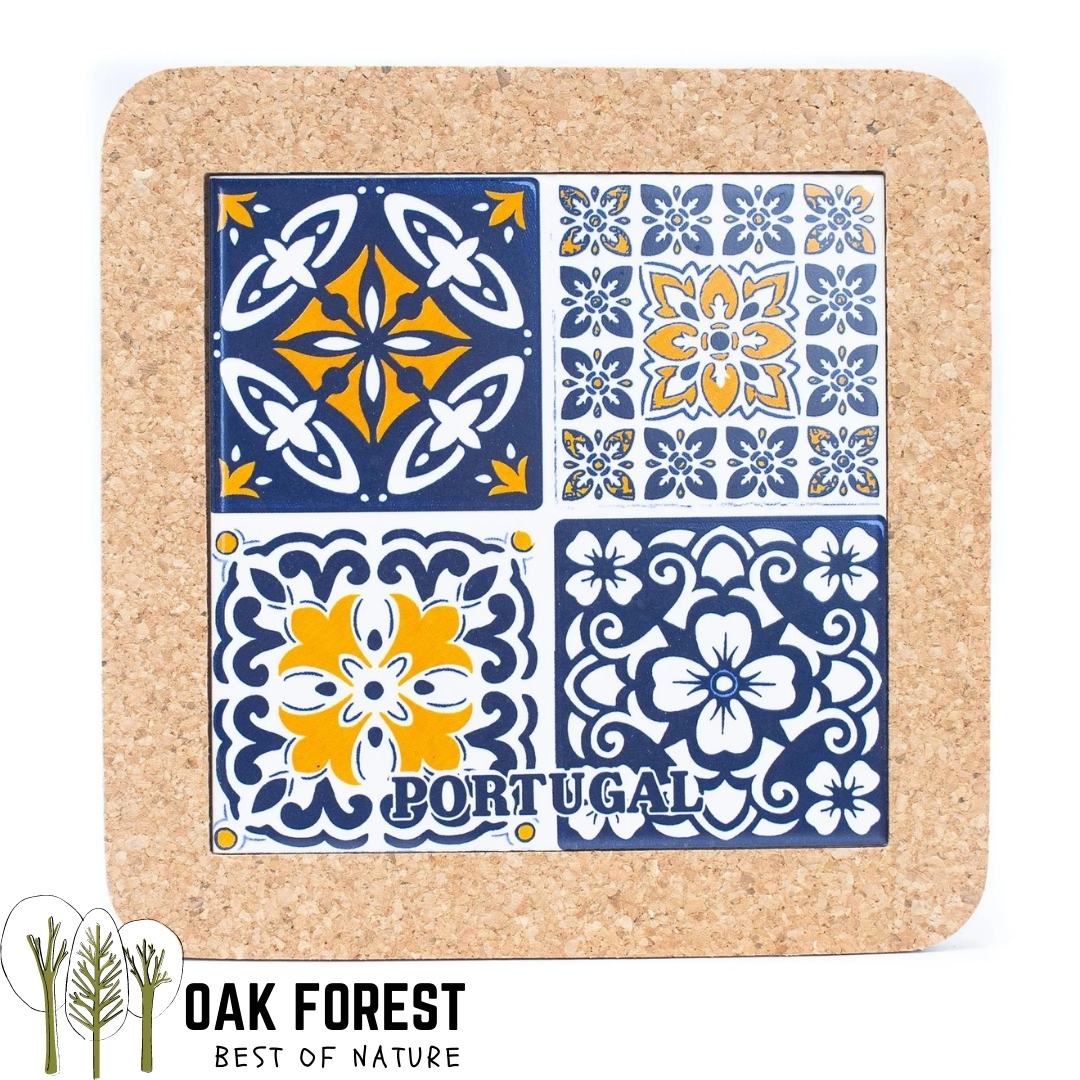 dessous de plat en liège - repose plat en liege - dessous de plat liege portugal - hexagone en liège portugal - artelusa - made in portugal - déco design en liège - azulejos portugais - ceramic portugaise - céramique portugal