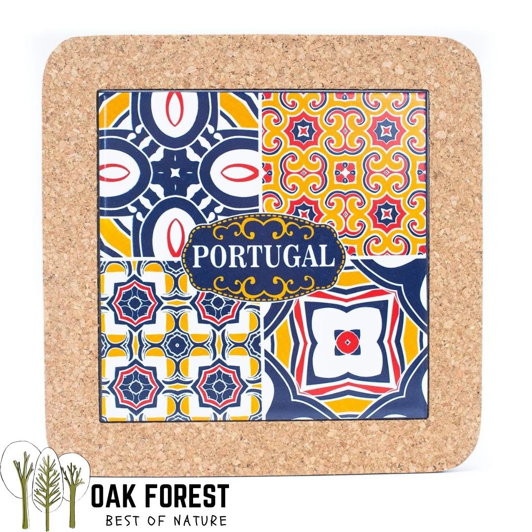 dessous de plat en liège - repose plat en liege - dessous de plat liege portugal - hexagone en liège portugal - artelusa - made in portugal - déco design en liège - azulejos portugais - ceramic portugaise - céramique portugal