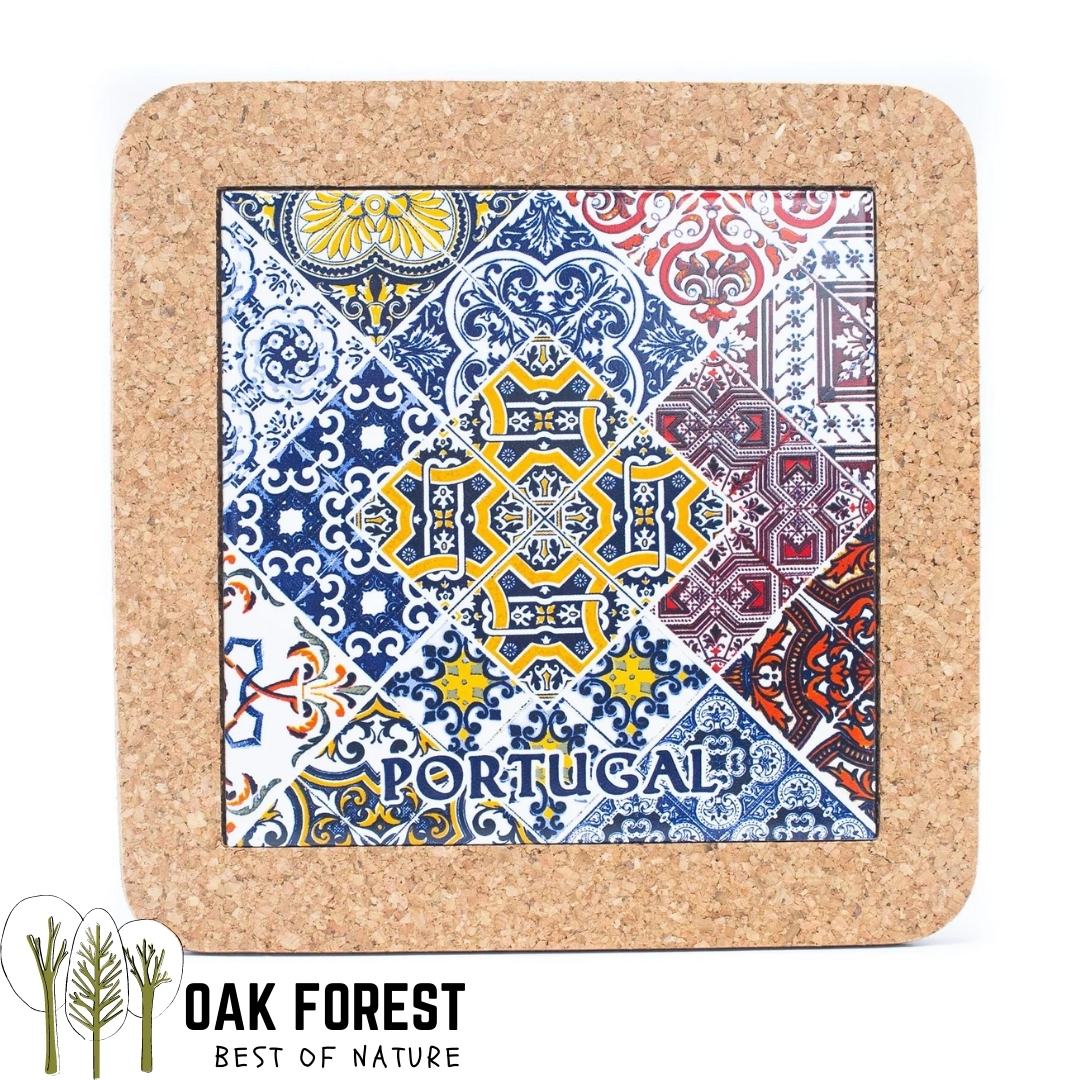 dessous de plat en liège - repose plat en liege - dessous de plat liege portugal - hexagone en liège portugal - artelusa - made in portugal - déco design en liège - azulejos portugais - ceramic portugaise - céramique portugal