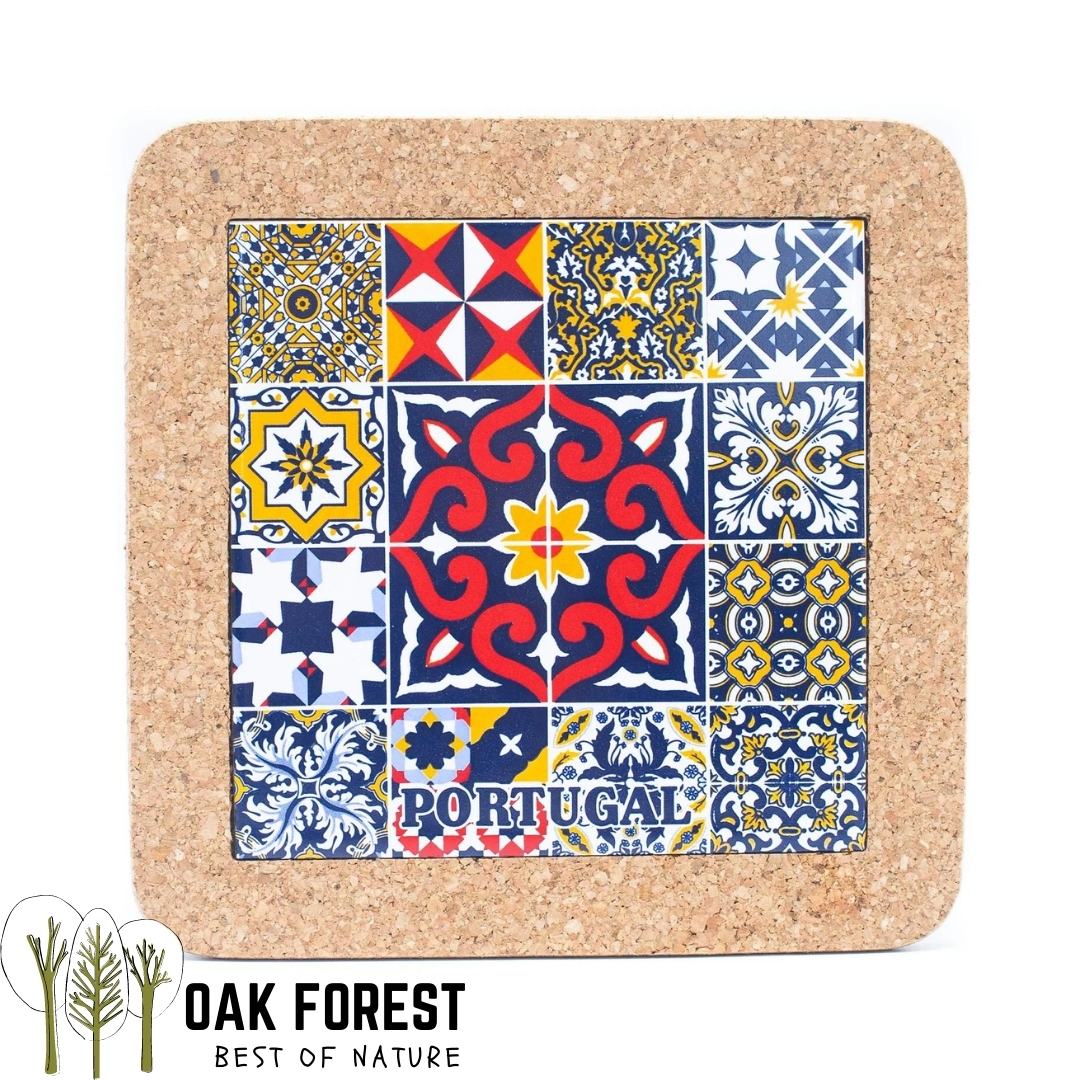 dessous de plat en liège - repose plat en liege - dessous de plat liege portugal - hexagone en liège portugal - artelusa - made in portugal - déco design en liège - azulejos portugais - ceramic portugaise - céramique portugal