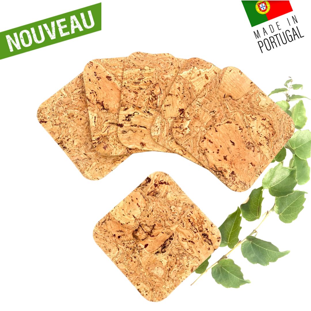 sous bock liege vegan - sous bock liège vegan portugal - sous verre en liège - dessous de verre en liège - dessous de verres en liège portugal - dessous de verre carré - sous bocks carré portugal vegan