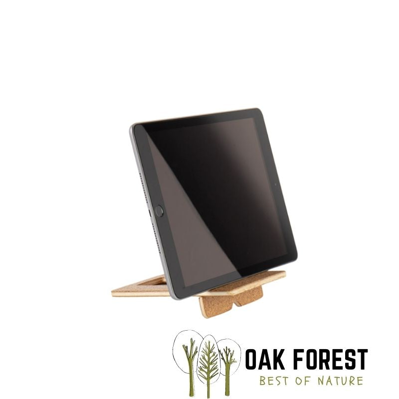 Dock station en liège artisanal - Support en liège pour iPad - Dock station en liège artisanal - Support en liège pour téléphone et tablette - repose tablette en liège