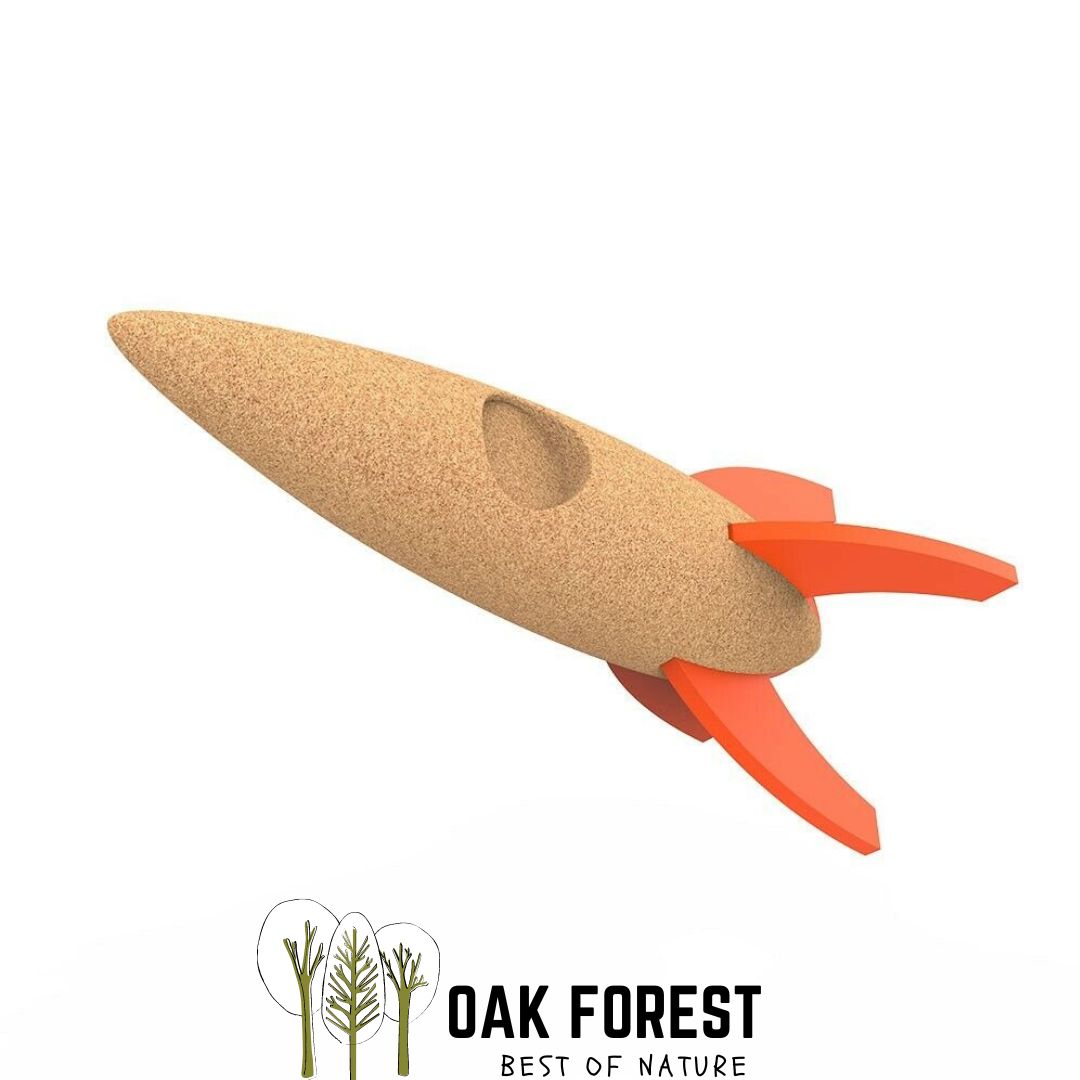 jouet en liege - jouet bois - jouets bois - jouet vegan - jouet ecoresponsable - jouets eco responsable - jouet original - jouet naturel - voiture de course en liege - voiture de course en bois - jouet artisanal - fusée spatiale enfant - jouet garçon - vaisseau spatial enfant - navette spatiale - étoiles -