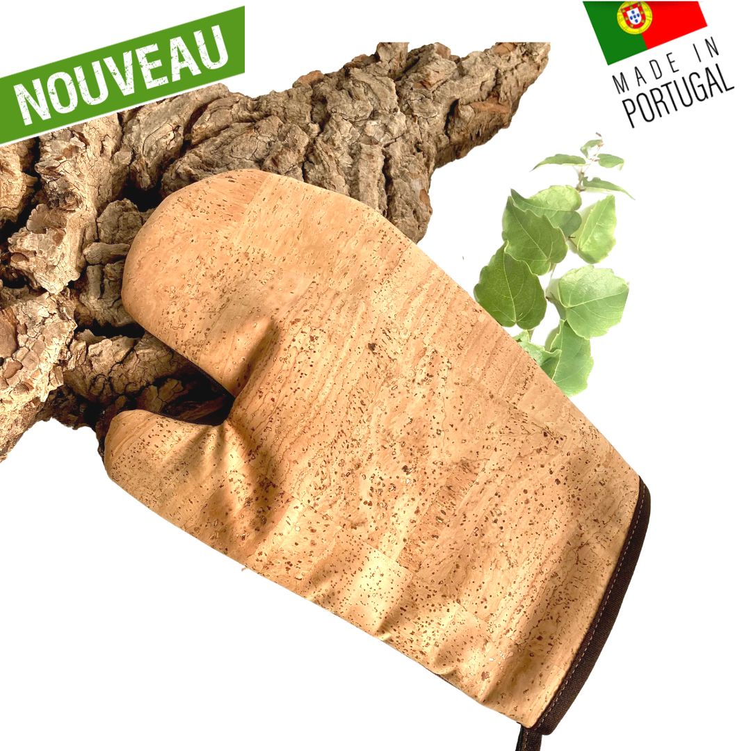manique en liege - manique en liège artisanal - manique original - gant de cuisine - idée cadeau noel - made in France - made in Portugal - gant de cuisine vegan - gant de cuisine en liege -