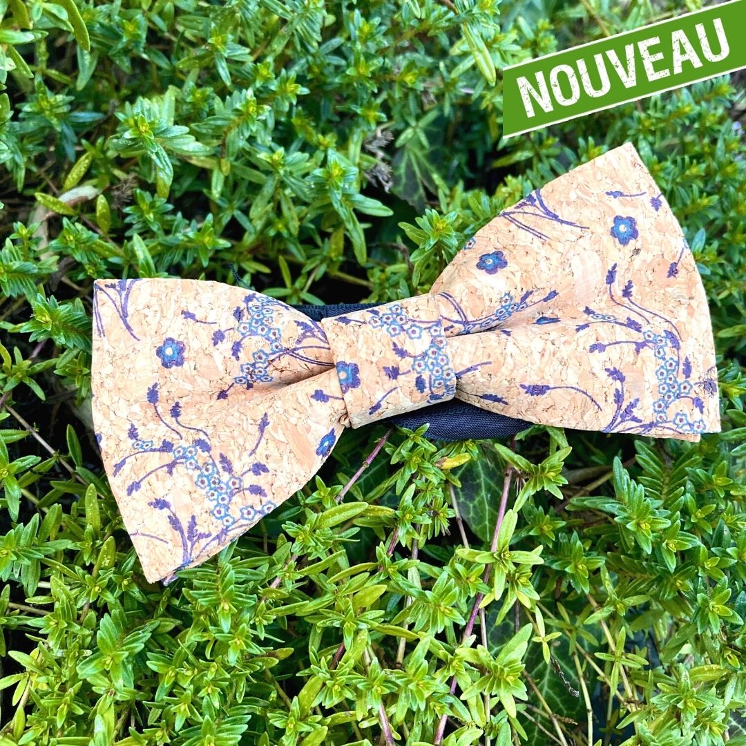 noeud papillon liège naturel - noeud papillon homme vegan - noeud papillon cuir de liège - noeud papillon liege portugal - noeud papillon made in france - noeud papillon homme bohème - mariage bohème - noeud papillon homme bleu