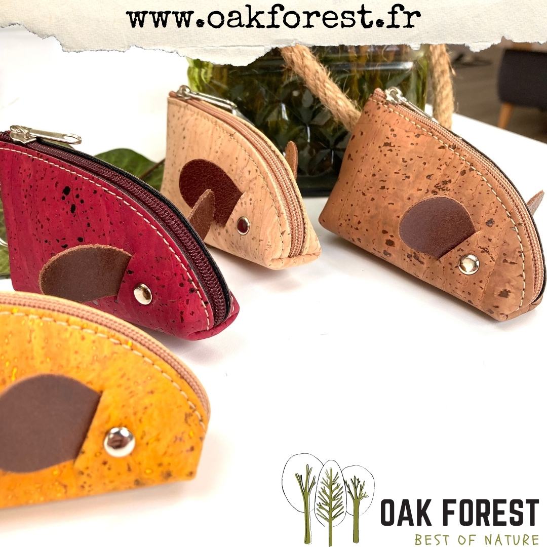 Porte Monnaie en Liège "Ratatouille" - Porte-clés vegan