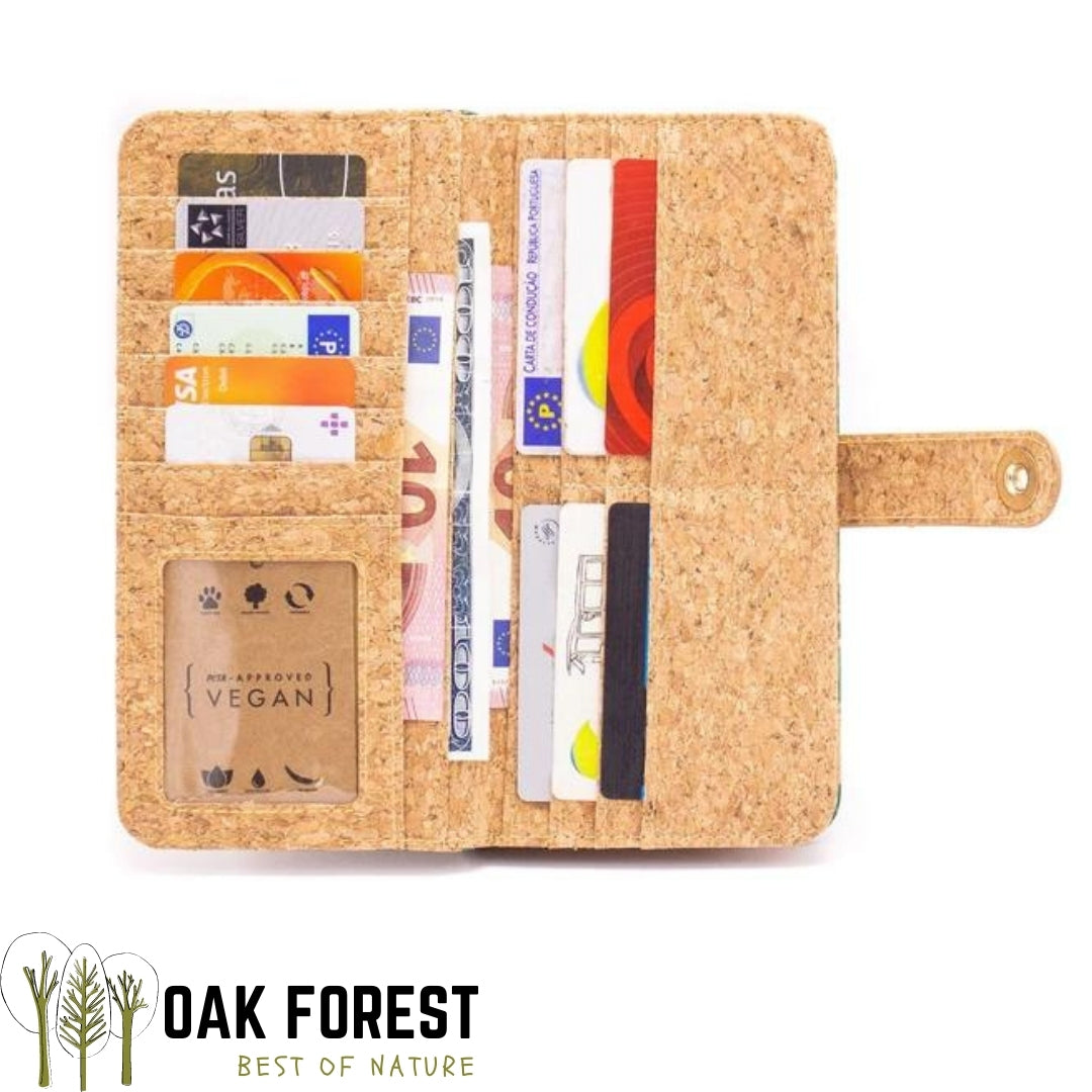 portefeuille liège portugal - portefeuille en liège femme - portefeuille vegan en liège - portefeuille vegan grand format - portefeuille ancre marine - idée cadeau