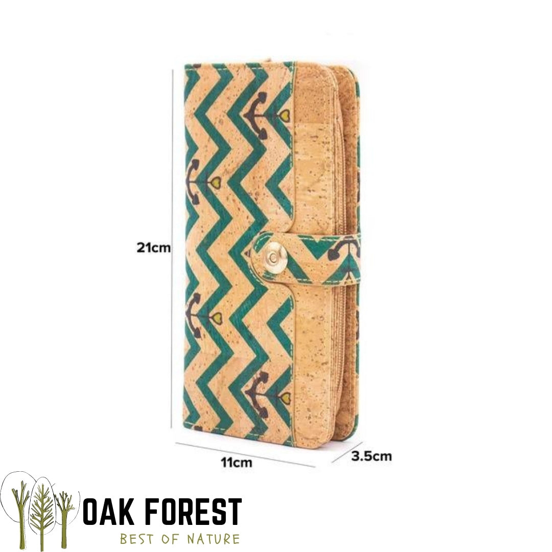 portefeuille liège portugal - portefeuille en liège femme - portefeuille vegan en liège - portefeuille vegan grand format - portefeuille ancre marine - idée cadeau