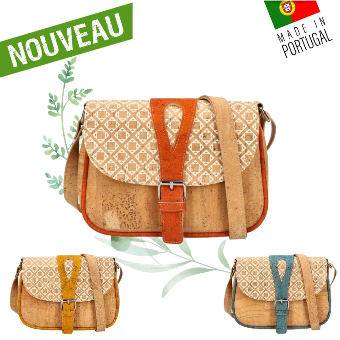 sac en liège - sac en liege - sac bandoulière en liège - sac bandouliere en liege - sac à main liège - sac bandoulière femme - sac origami - sac original - sac vegan - sac cuir végétal - sac bandoulière pas cher - sac bandoulière petit prix- sac naturel - petit sac fille - sac pratique - sac géométrique-sac à main en liège