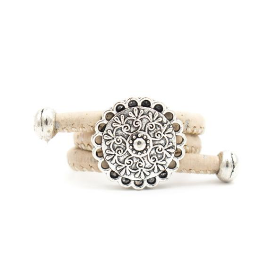 Bague en liège artisanal "Rosace"