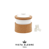 boite a sucre - sucrier en liege - sucrier liege - vaisselle portugal - fabrication artisanale - Vista Alegre porcelaine céramique 