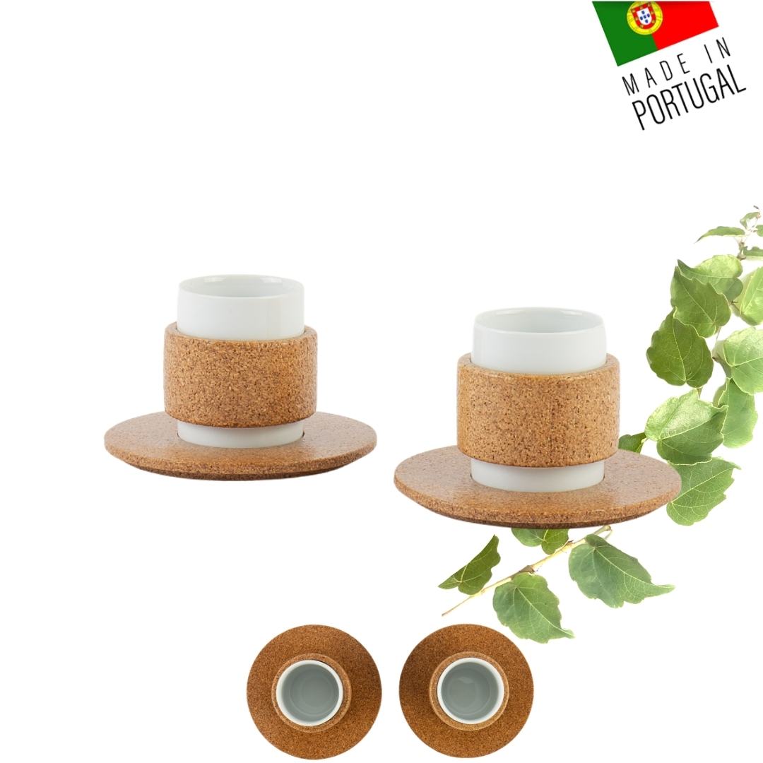 Vista Alegre Kaffeetasse aus Kork und Porzellan – Espressotasse