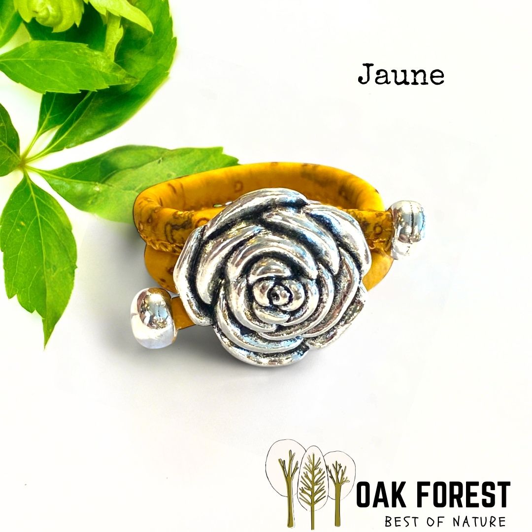 Bague en liège "Ma Rose" - Bague Vegan