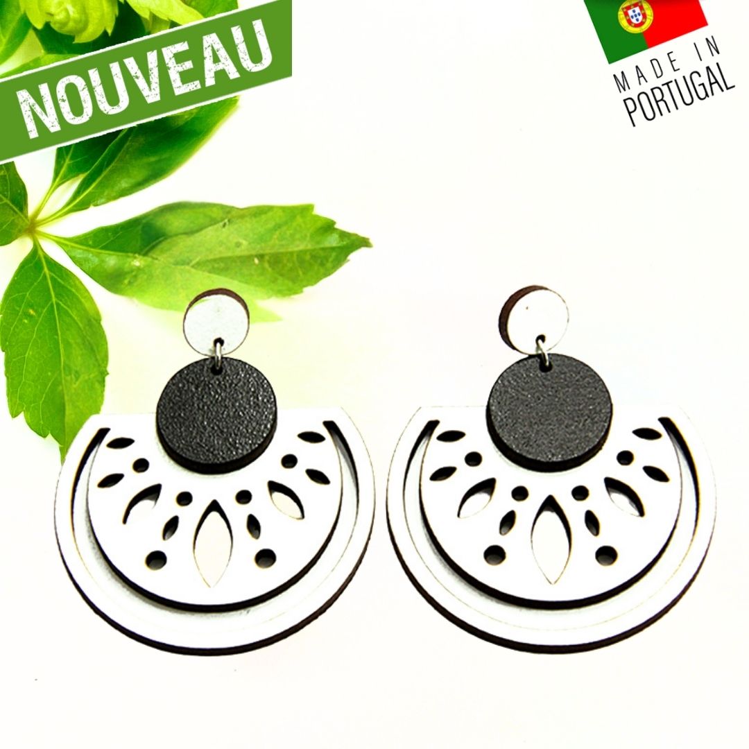boucles d'oreilles femme liege - boucles d'oreilles fleurs - boucles d'oreille portugal - boucle d'oreille femme légère - boucles d'oreille orange - boucles d'oreilles originales- bijoux liege - bijou en liege portugal - boucle d'oreille liege - bijoux vegan