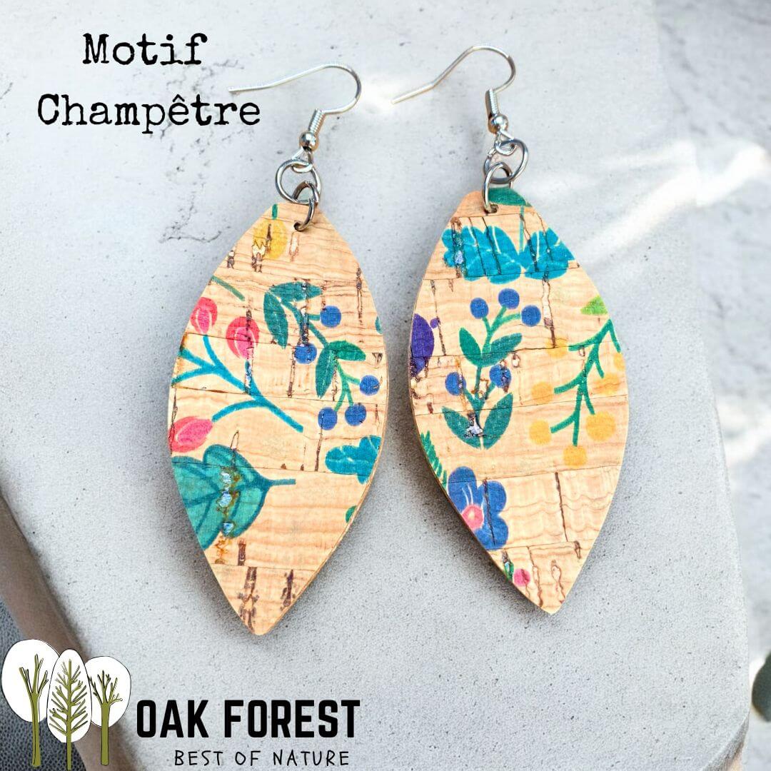 Boucles d'oreilles liège - boucle d'oreille liege - boucles d'oreilles bois - origami - colombes - boucles d'oreilles Vegan - Boucles d'oreilles fantaisie - Boucles d'oreilles légères - Boucles d'oreilles Portugal - arabesque - Alhambra