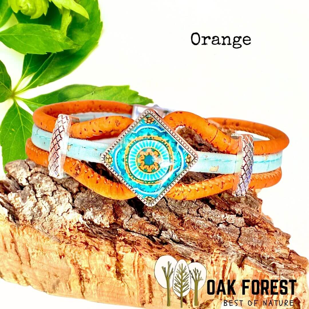 bracelet liege femme pas cher - bracelet liege fleuri - bracelet liège pour femme - bijoux en liège fleuri - bijoux femme portugal - idée cadeau fête des mères - bracelet fille vegan- bijou en bois - bijoux liege - bijou portugal - bijoux fantaisie pas cher