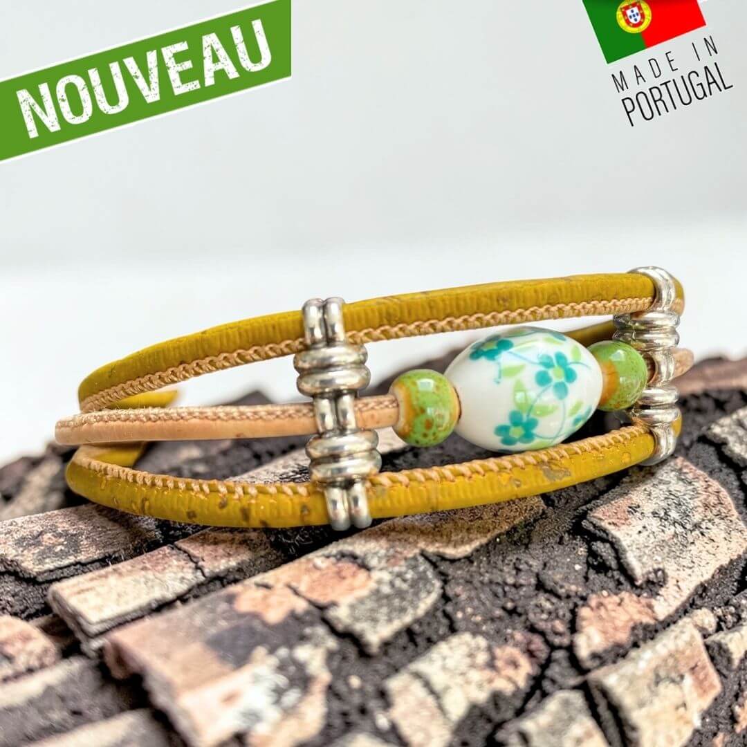 bracelet en liège portugais vegan femme