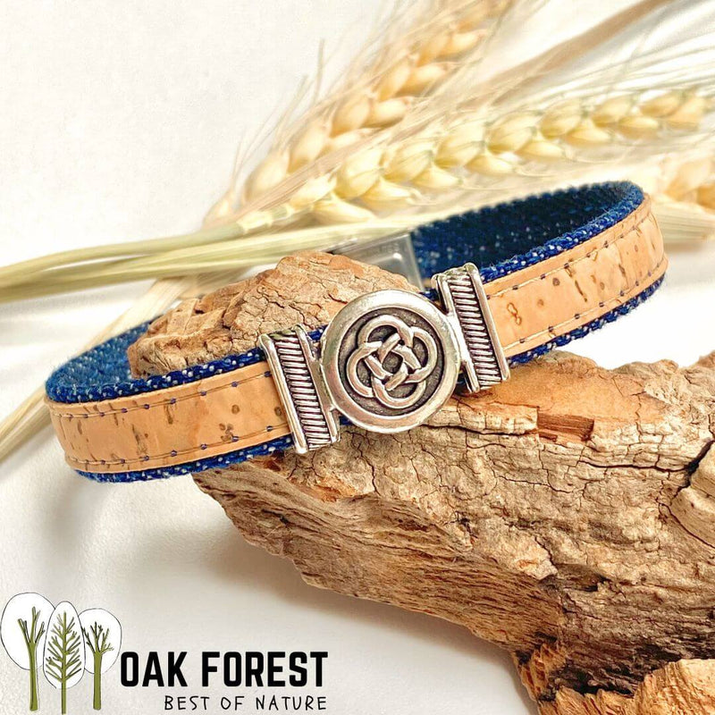 Bracelet artisanal liège Celtique- Bracelet Homme Vegan – Oak Forest