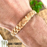 Thin braided cork bracelet - Vegan bracelet