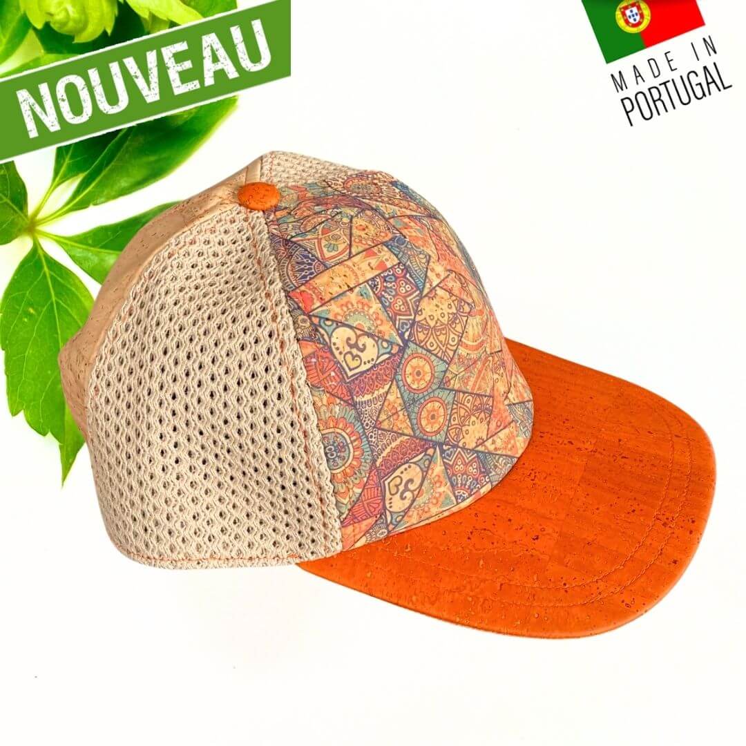 Casquette liège - casquette liege - casquette naturelle - casquette tendance - casquette homme - casquette femme - casquette mixte - Casquette en liège - casquette en liege - casquette liège - casquette liege - casquette Portugal - casquette homme - casquette naturelle - casquette confortable - casquette tendance - casquette stylée - casquette vegan - casquette été - casquette aérée - casquette maillage - casquette orange - casquette homme