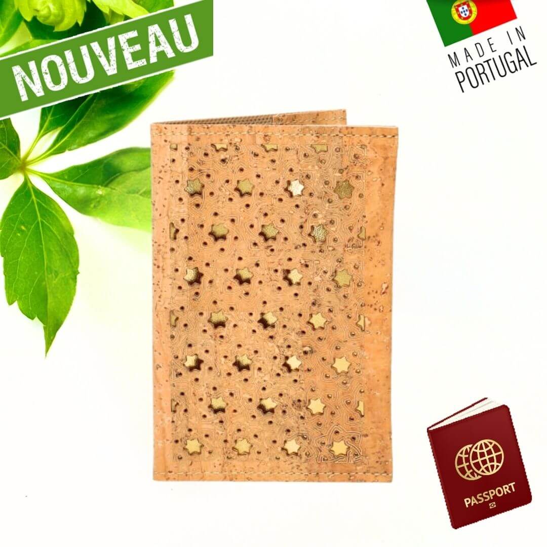 etui passeport vegan - etui passport vegan - etui passeport liège - etui passeport portugal - protege passeport rouge - protège passeport bois - cuir végétal - pochette passeport - couvre passeport - accessoire en liège
