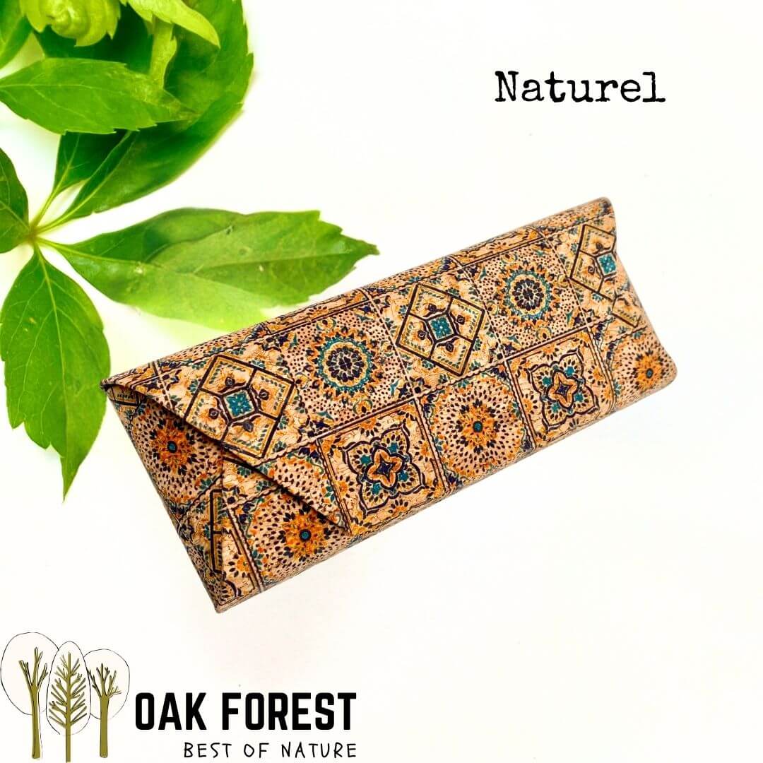etui lunettes liege naturel motif artisanal portugais