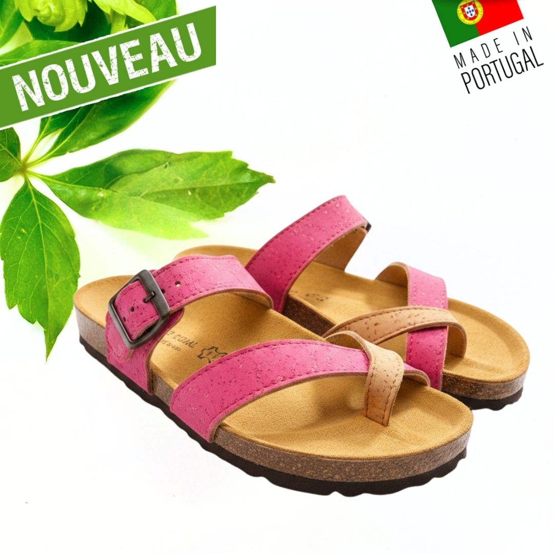Kork-Sandalen „Safari“ – Mehrfarbiges Patchwork, unisex von 35 bis 45