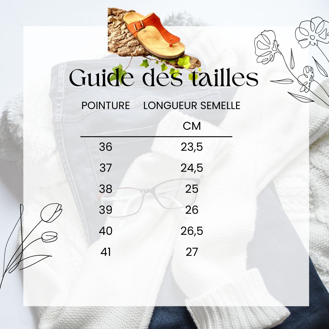 Sandales en liège "Birk Orange" - Claquettes en liège naturel